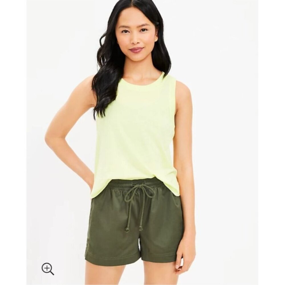 Lou & Grey Moss Green Shorts Measurements Below